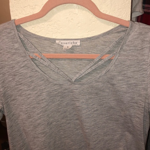 Grey short sleeve top - Picture 2 of 2